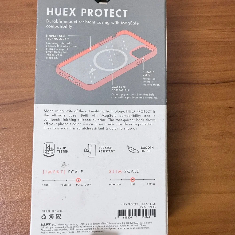 LAUT HUEX‎ PROTECT iPhone 14 Pro Max Case MagSafe Ocean Blue 14ft Drop Tested